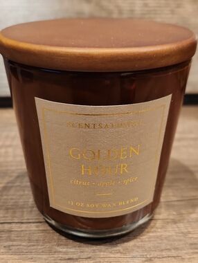 NWT Scentsational Golden Hour Citrus, Apple & Spice Soy Candle -  12 Oz